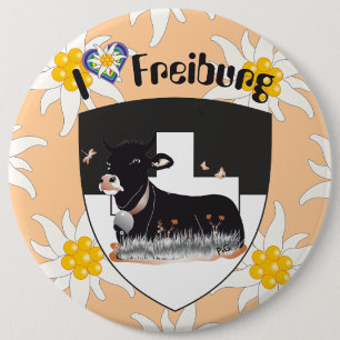 Bóton Redondo 15.24cm Freiburg, Fribourg Suíça Suisse Button/