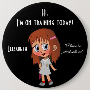 Bóton Redondo 15.24cm Garota Bonita Treinando Preto