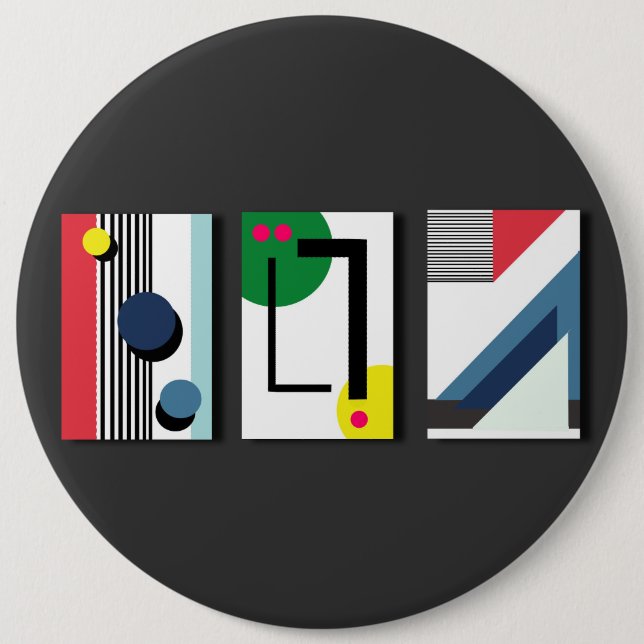 Bóton Redondo 15.24cm Geometryabstrakt (Frente)