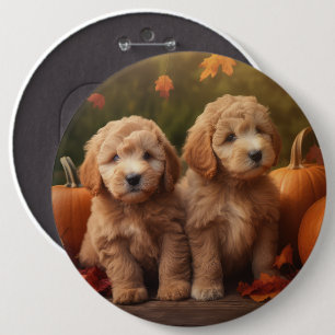 Bóton Redondo 15.24cm Goldendoodle Puppy Autumn Delight Pumpkin