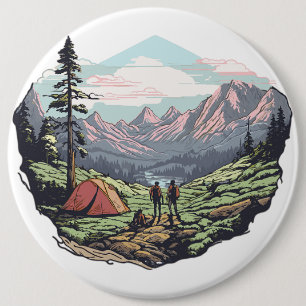 Bóton Redondo 15.24cm Gráfico externo exclusivo, retrô/vintagem