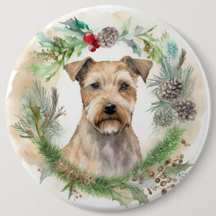 Bóton Redondo 15.24cm Grinalda de Natal do Terrier da Baía de Chesapeake