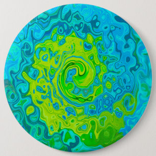 Bóton Redondo 15.24cm Groovy Chartreuse e Aquamarine