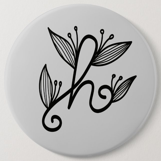 Bóton Redondo 15.24cm h escrito à mão (Frente)