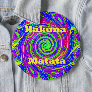 Bóton Redondo 15.24cm Hakuna Matata - Design com Cores Vibrantes