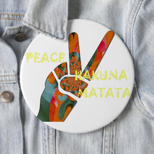 Bóton Redondo 15.24cm Hakuna Matata Peace