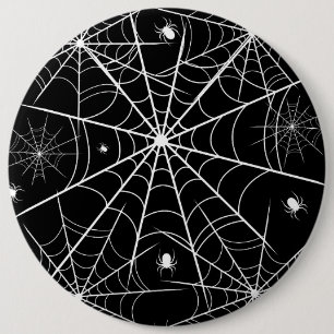 Bóton Redondo 15.24cm Halloween Spider Web