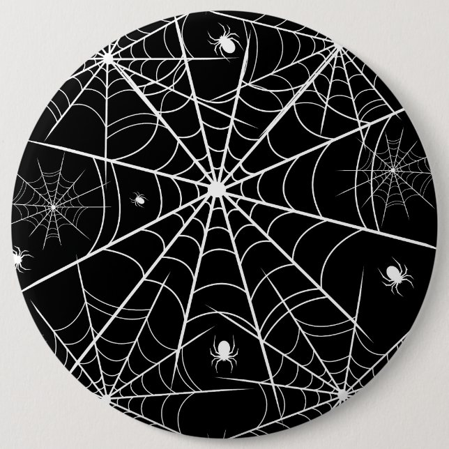 Bóton Redondo 15.24cm Halloween Spider Web (Frente)