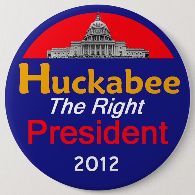 Bóton Redondo 15.24cm HUCKABEE 2012 6" botão (Frente)