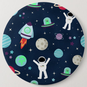 Bóton Redondo 15.24cm ilustração de padrão espacial