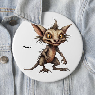 Bóton Redondo 15.24cm Ilustração Híbrida Chupacabra Gremlin