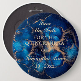 Bóton Redondo 15.24cm Imã salve o dia personalizados para o Quinceaner