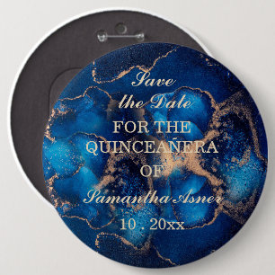 Bóton Redondo 15.24cm Ímãs personalizados para salvar a data de Quincean