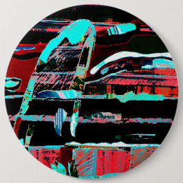 Bóton Redondo 15.24cm Interferência Estrutural – Botão de Arte Abstrata