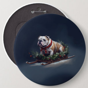 Bóton Redondo 15.24cm Inverno de neve de Natal para Buldog