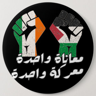 Bóton Redondo 15.24cm Irlanda Palestina Solidariedade Primeiro texto em