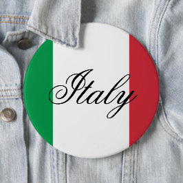 Bóton Redondo 15.24cm Italy Flag Italian Pride Europe Country