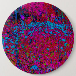 Bóton Redondo 15.24cm Jardim Magenta Psicodélico Púrpura Lily Flor