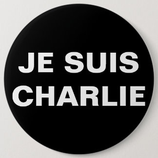 BÓTON REDONDO 15.24CM JE SUIS CHARLIE - SOU CHARLIE
