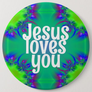 Bóton Redondo 15.24cm Jesus te ama