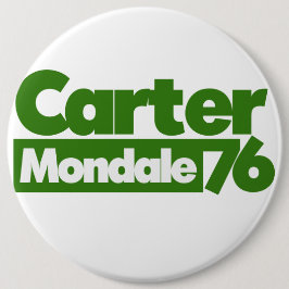 Bóton Redondo 15.24cm Jimmy Carter 76 Carter Mondale retro Politics