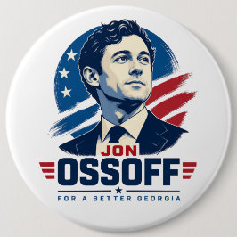 Bóton Redondo 15.24cm Jon Ossoff por uma Geórgia Melhor