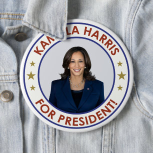 BÓTON REDONDO 15.24CM KAMALA HARRIS PARA O PRESIDENTE!