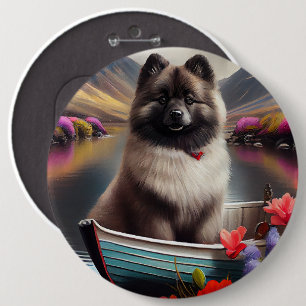 Bóton Redondo 15.24cm Keeshond em um remo: Uma aventura cêntrica