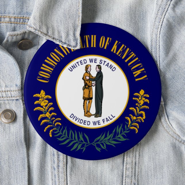 Bóton Redondo 15.24cm Kentucky Bluegrass - Bandeira do Estado da Commonw (In Situ)