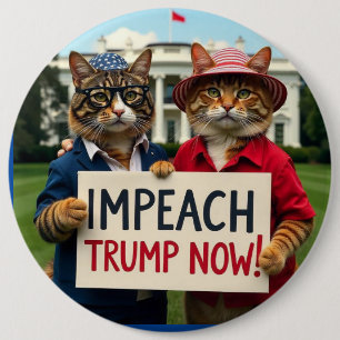 Bóton Redondo 15.24cm Lady Cats diz Impeach Trump