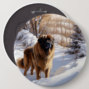 Bóton Redondo 15.24cm Leonberger Deixa-O Neve Natal