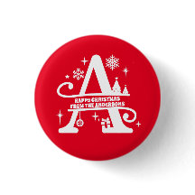 Letra A Monograma Inicial Nome da Família Saudação