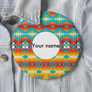 Bóton Redondo 15.24cm Linhas de formas tribais