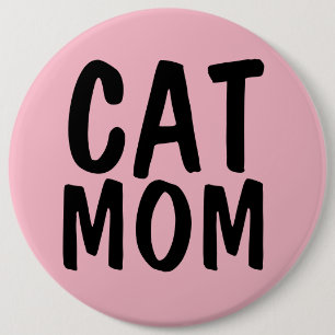 Bóton Redondo 15.24cm MÃE DE GATO GRANDE Rosa