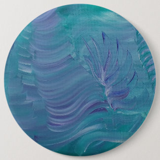 Bóton Redondo 15.24cm Magia Subaquática Arte Abstrata Colorida Única