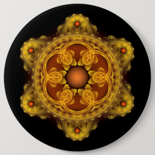 Bóton Redondo 15.24cm Mandala de arte fractal