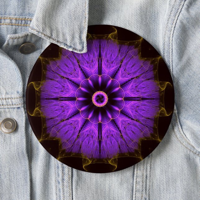 Bóton Redondo 15.24cm Mandala Violet (In Situ)