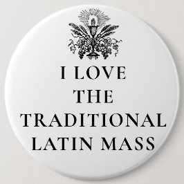 BÓTON REDONDO 15.24CM MANTENHA O CALMA A IR PARA A CATÓLICA RELIGIOSA DA