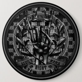 Bóton Redondo 15.24cm Mão direita do diabo