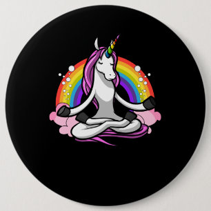 Bóton Redondo 15.24cm Meditação "Arco-Íris" da Magia Unicorn Yoga Zen