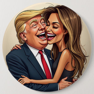 Bóton Redondo 15.24cm Melania Trump Donald Trump