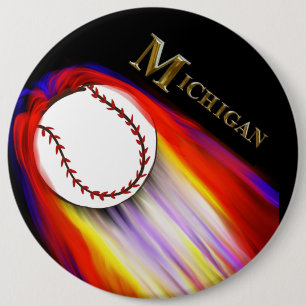 BÓTON REDONDO 15.24CM MICHIGAN BASEBALL