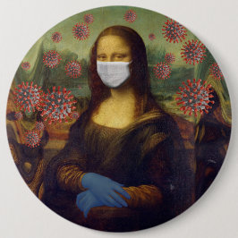 Bóton Redondo 15.24cm Mona Lisa A Jogar Em Segurança Em Torno De Coronav