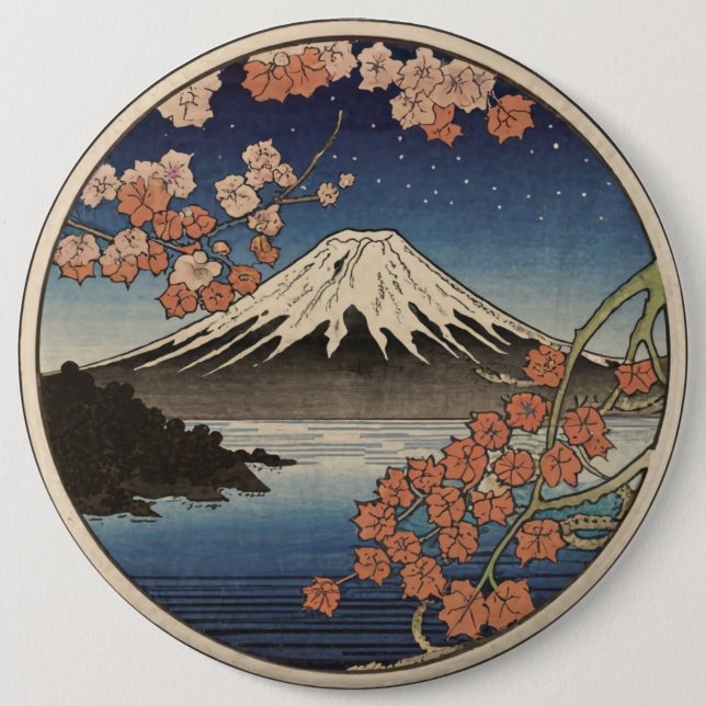 Bóton Redondo 15.24cm Monte Fuji Fujisan (Frente)