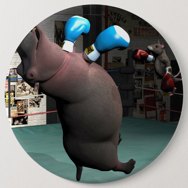 Bóton Redondo 15.24cm Mouse Beats Hippo KO (Frente)