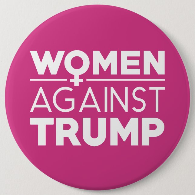 Bóton Redondo 15.24cm Mulheres Contra Trump (Frente)