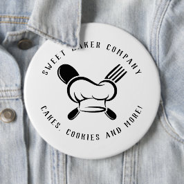 Bóton Redondo 15.24cm Negócio Moderno de Padaria Doces