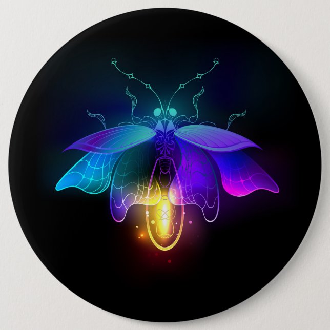Bóton Redondo 15.24cm Neon Firefly a preto (Frente)