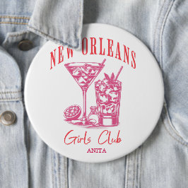 Bóton Redondo 15.24cm New Orleans Bachelorette Girl Club