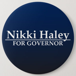 Bóton Redondo 15.24cm Nikki Haley para o governador